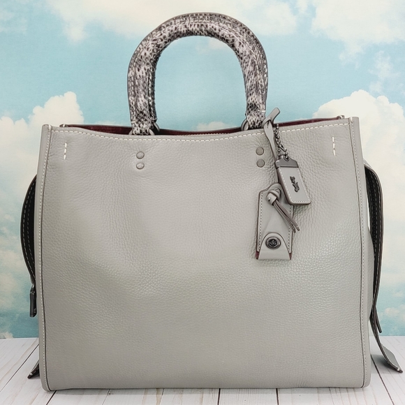 Coach Handbags - COACH Rogue 36 Snakeskin